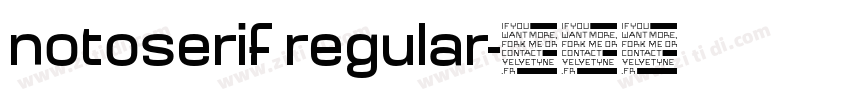 notoserif regular字体转换
